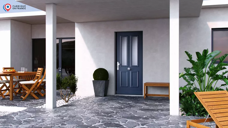 Porte blindée Fichet dans un intérieur contemporain